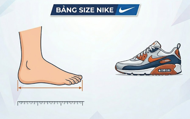 Bảng size Nike Chuẩn US – EU – CM Mới Nhất 2026 và cách chọn size chuẩn
