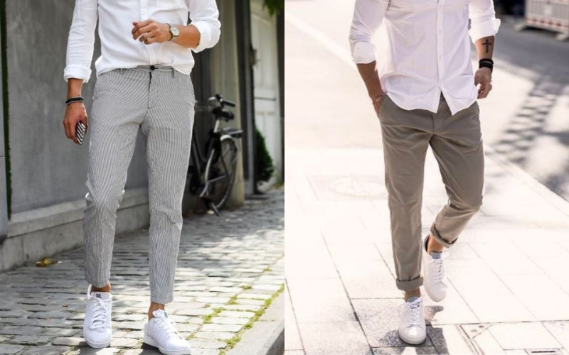 Quần tây phối giày thể thao: Hướng dẫn style chuẩn & trọn bộ outfit 2026