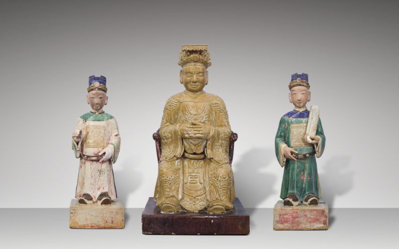 TP.HCM đón nhận thêm hai bảo vật quốc gia: Tuyệt tác gốm 4.000 năm tuổi 48 Bộ tượng Tam quan Đại đế đại diện cho dòng gốm mỹ nghệ Cây Mai đặc trưng của Nam Bộ.