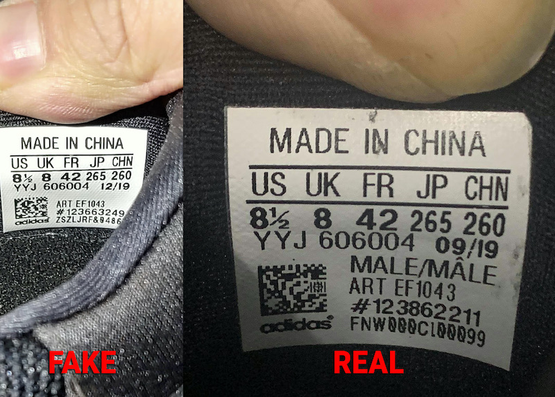 Cách check giày real chuẩn nhất để tránh mua nhầm hàng fake 48 Kiểm tra tem trong giày và mã sản phẩm