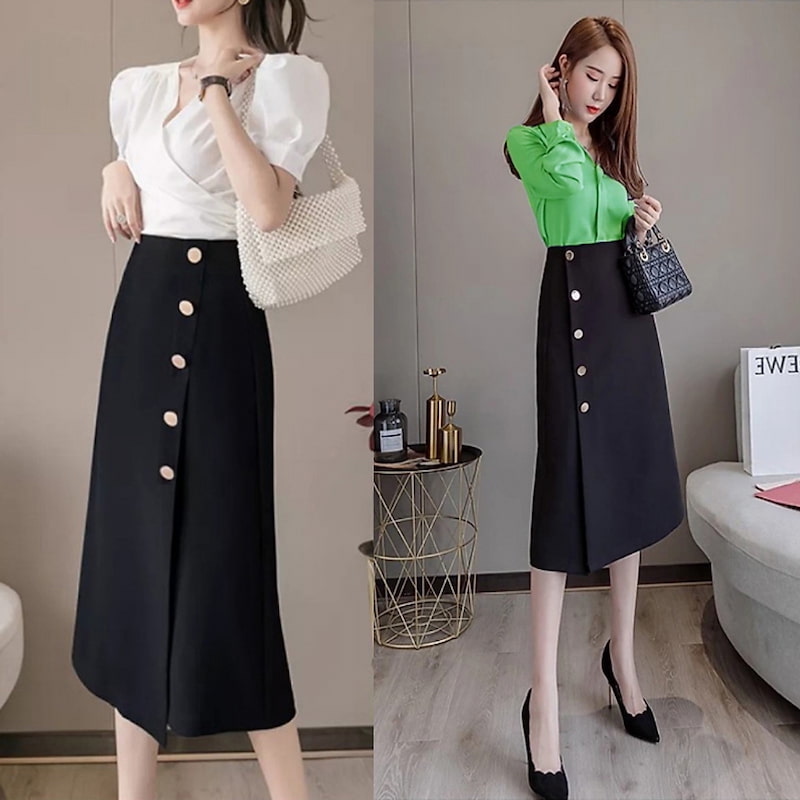 Chân váy công sở che bụng đẹp và tôn dáng cho nàng tự tin đi làm 27 Chân váy công sở che bụng đẹp và tôn dáng cho nàng tự tin đi làm