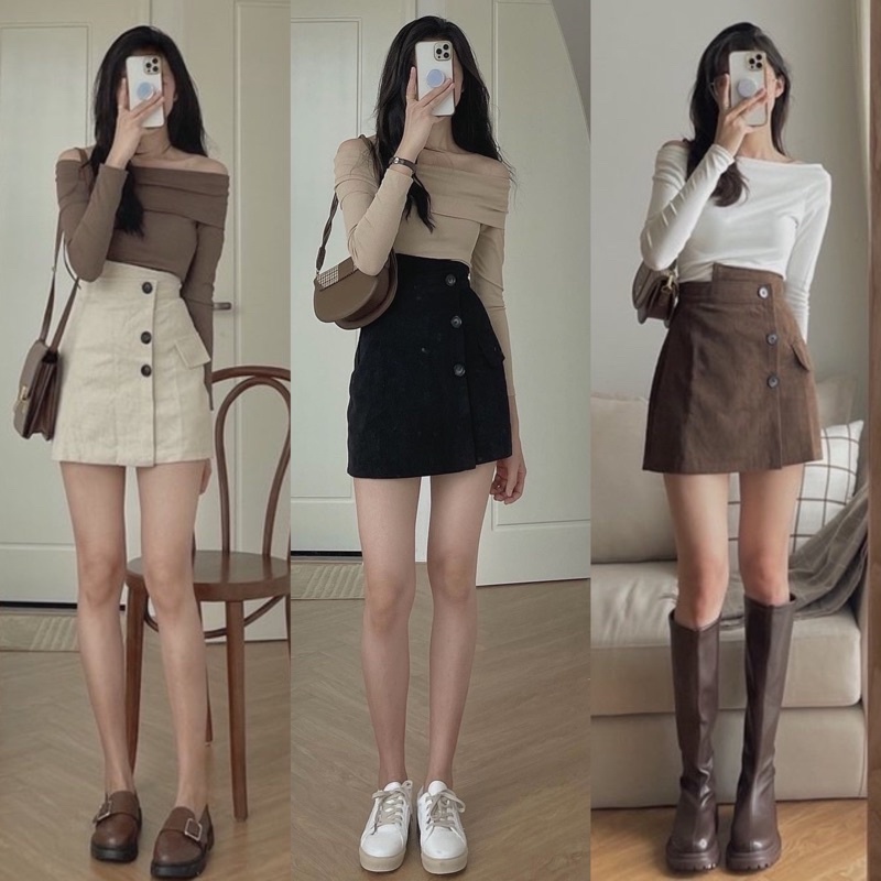 Đi picnic mặc gì? Gợi ý outfit đẹp, thoải mái và hợp thời tiết 48 Chân váy chữ A mix áo phông hay sơ mi đều xinh xắn, lý tưởng đi picnic