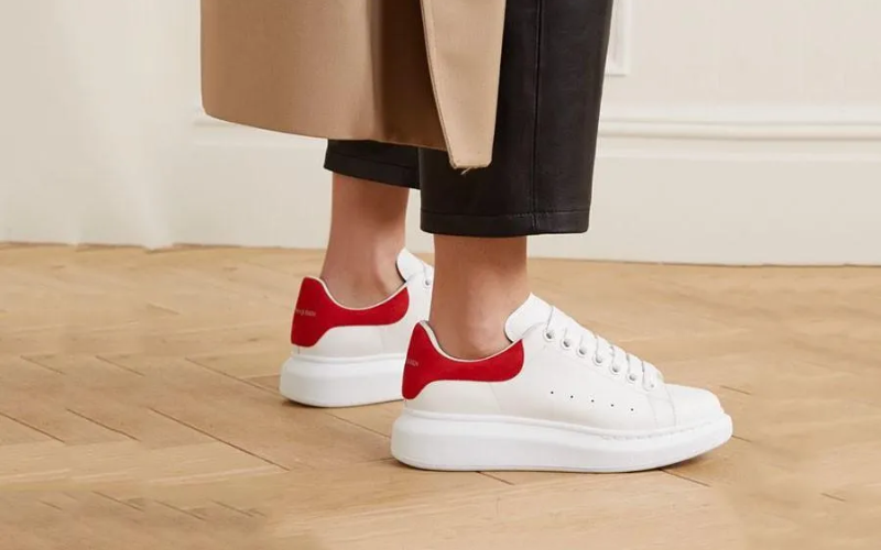 Alexander McQueen Red Suede Oversized