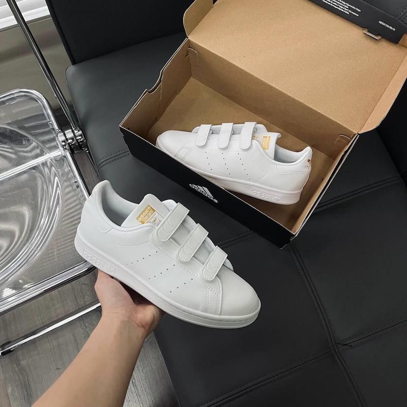 Giày Adidas dưới 1 triệu: Lựa chọn thời trang, giá tốt không thể bỏ lỡ 49 Adidas Stan Smith White Gold Metallic quai dán