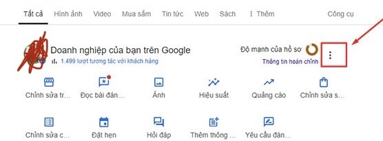 Cách Thêm Admin (Quản Trị Viên) Vào Google Map Chi Tiết Từng Bước 47 Bấm dấu ba chấm trên bảng quản lý doanh nghiệp Google
