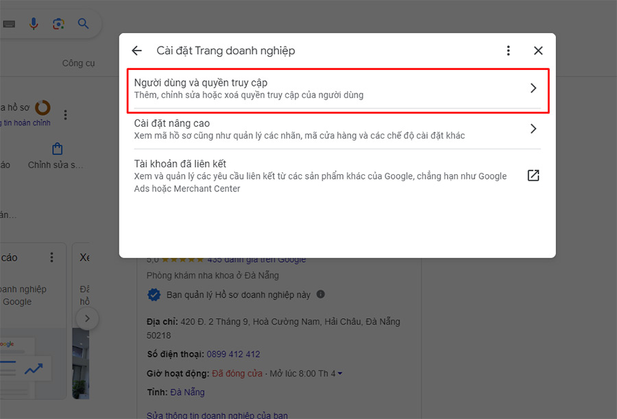 Cách Thêm Admin (Quản Trị Viên) Vào Google Map Chi Tiết Từng Bước 49 Chọn mục Người dùng và quyền truy cập