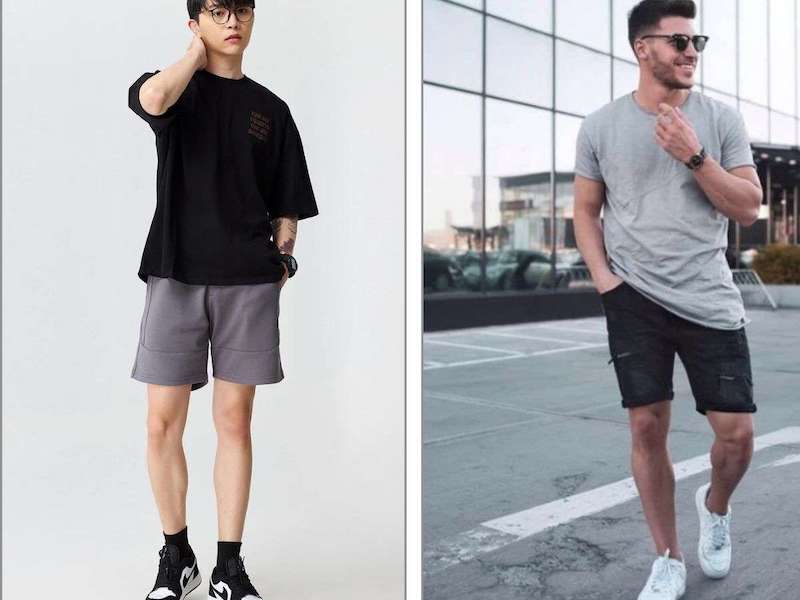 Cách phối đồ với giày thể thao chuẩn xu hướng 2025 48 Short kết hợp giày thể thao đơn giản mà vẫn điểm nhấn