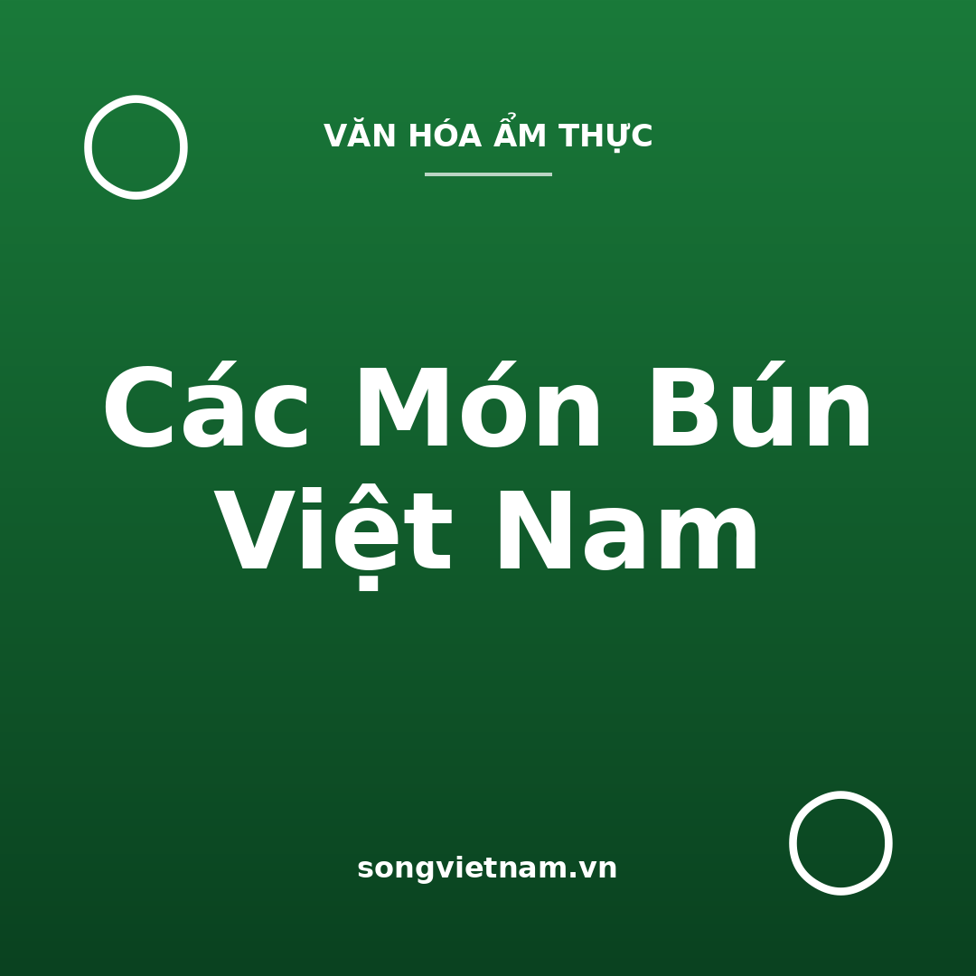 Các Món Bún Việt Nam: Phân Biệt Sợi Và Món Ba Miền