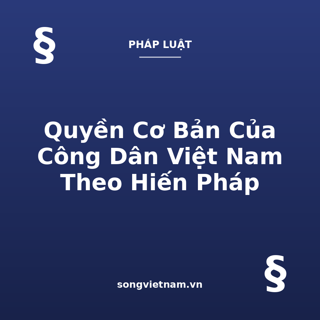 Quyền Cơ Bản Của Công Dân Việt Nam Theo Hiến Pháp