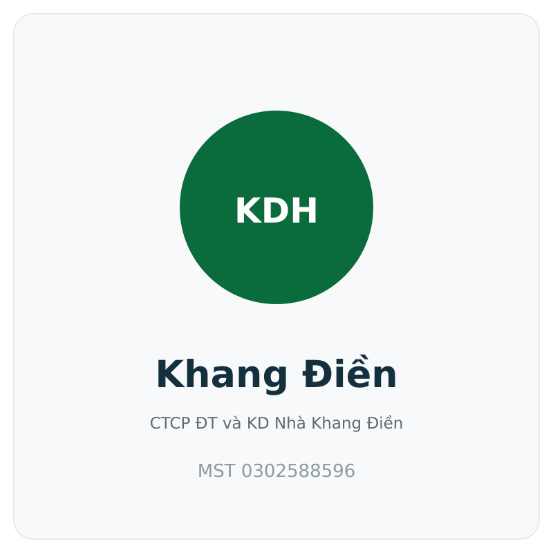 Khang Điền MST 0302588596