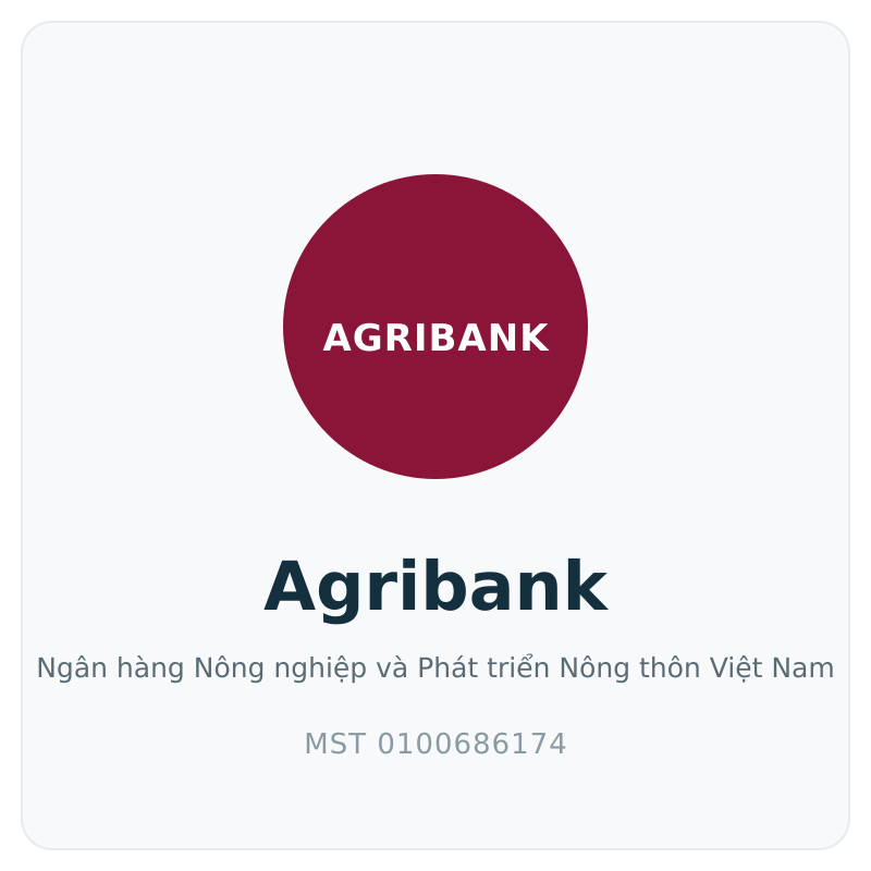 Agribank - MST 0100686174